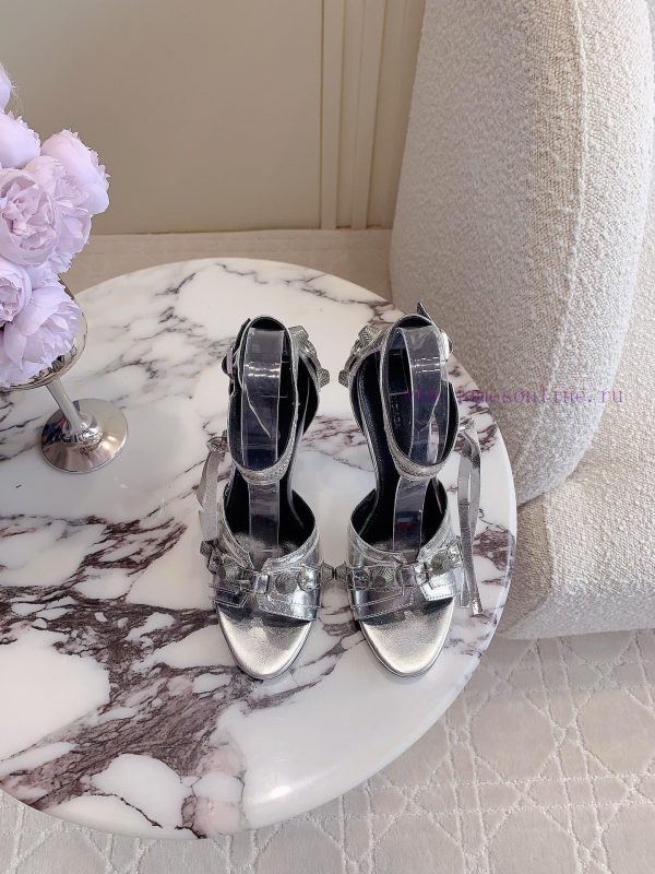 Balanciag * Classic Rivet Motorcycle High Heels Sandals Sweet Cool Girl's Favorite Feet Are 5sv4nhpw