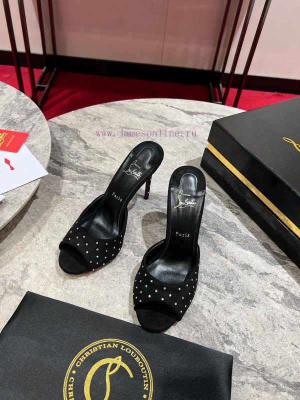 ∙ Loose diamond slippers ∙ ꫛꫀ w ︎ ️The Me Dolly Plum Strass high-heeled mule shoes are the p0tx1m5zv