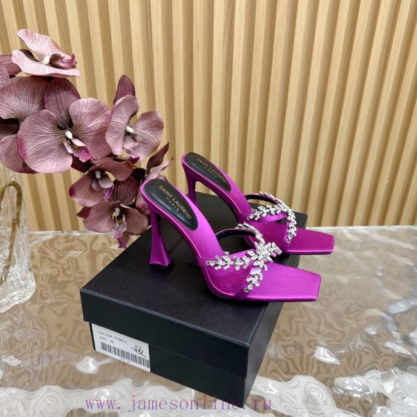 2024 New Saint Laurent YSL Diamond Decorative Square Head SandalsSexy and stunning collectiowglad3x3