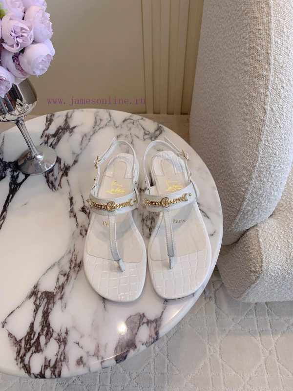 πεδιλα κακογουστα μαύρα αντρικά | Christian Louboutin's New Crocodile Patterned Thick Heel Sandals Are Simple And Versatile Easy u3v3e0p0 | γκουλης πέδιλα