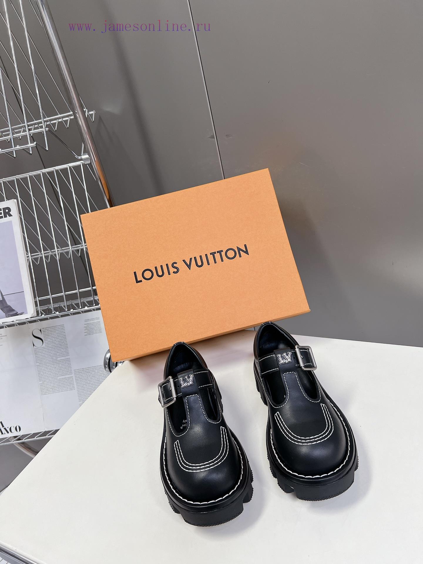 ugg μποτακια 2017 | Men's Clothing 10 𝐋𝐕 Louis Vuitton Thick Soled Couple's Style Mary Jane Leather Shoes Wang Hedi z1anj65l | κιτρινα παπουτσια με τι ταιριαζουν - Image 2