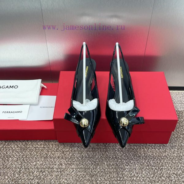 κολαν με ψηλο μποτακι | Ferragamo 2024 Spring/Summer New Buckle Women's Shoes SF Iconic Bow Pointed High Heels Back Air vmy5jnnk | γαλαζια παπουτσια γυναικεια