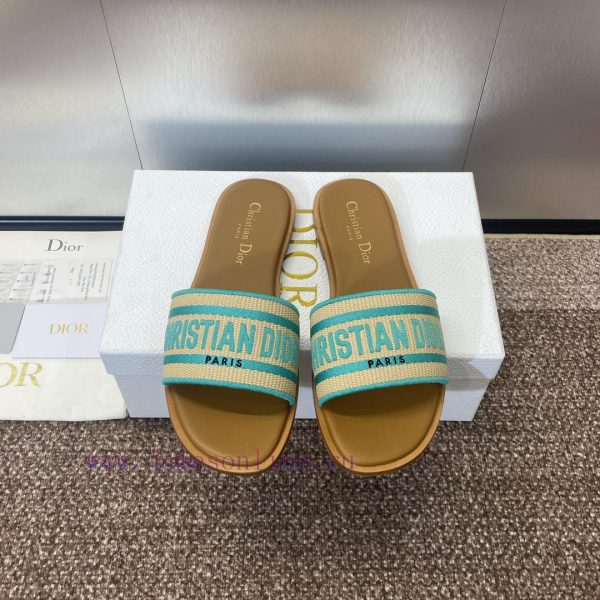 προσφορες σε πεδιλα | Dior Spring/Summer New DWAY Flat Bottom One Word Drag Color Blocked Women's Shoes CD Letter Log 4oxssk9i | asics παπούτσια 37