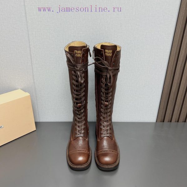 πεδιλα μαυρα 2918 | Top TierMIUMIU 2024 Vs Autumn/Winter Latest Fashion Explosive CollectionRound Toe Lace Up Thick dt7r4aal | παντοφλες μεταφραση αγγλικα