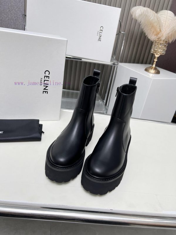amazon ελλαδα παπουτσια | Celine 2024 Triumphal Arch Fashion Versatile Comfortable Thick Soled Boots Fabric Head Layer Co lkway83k | αγγλικα νουμερα παπουτσια