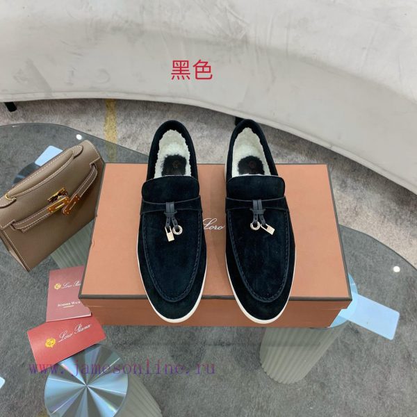 παντόφλες ορθοπαιδικες | Loro Piana Lambhair Loafers Italy's Top Cashmere Retro Elegant Low-key Luxury Fashion Practical ka10bau2 | κοκκινα μποτακια 2018