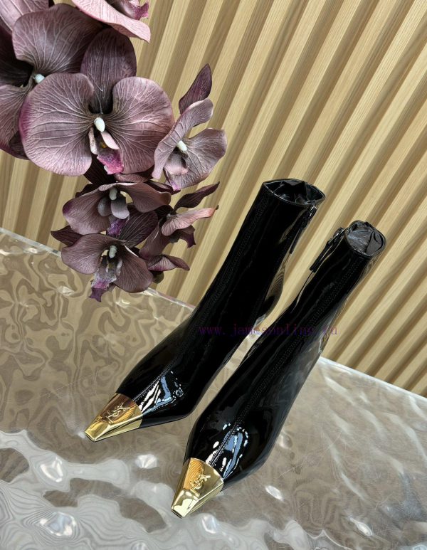 μποτακια aku | Top Quality Saint Laurent/Saint Laurent Lee Metal Steel Toe YSL Letter High-heeled Mid Leg Boot u5g9v1pf | παιδικα παπουτσια για κοριτσια all star