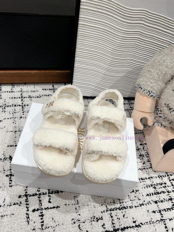 παντοφλες που να βγαίνει το πελμα | Top Qualitydior Fw24 New Arrival～Dior 2024 Autumn/Winter New Wool SlippersThe Fur Is Integrated tb1g2cs9 | μαυρα πεδιλα vero moda