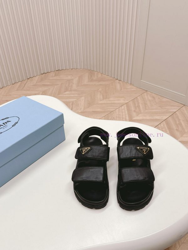 παντοφλες ραφ λορεν | OutLatest Collection Of Prada 2024 Spring/summer New Sandals Velcro Sandals Latest Fashion Show jr9tr6cd | μποτακια ανδρικα μπορντο