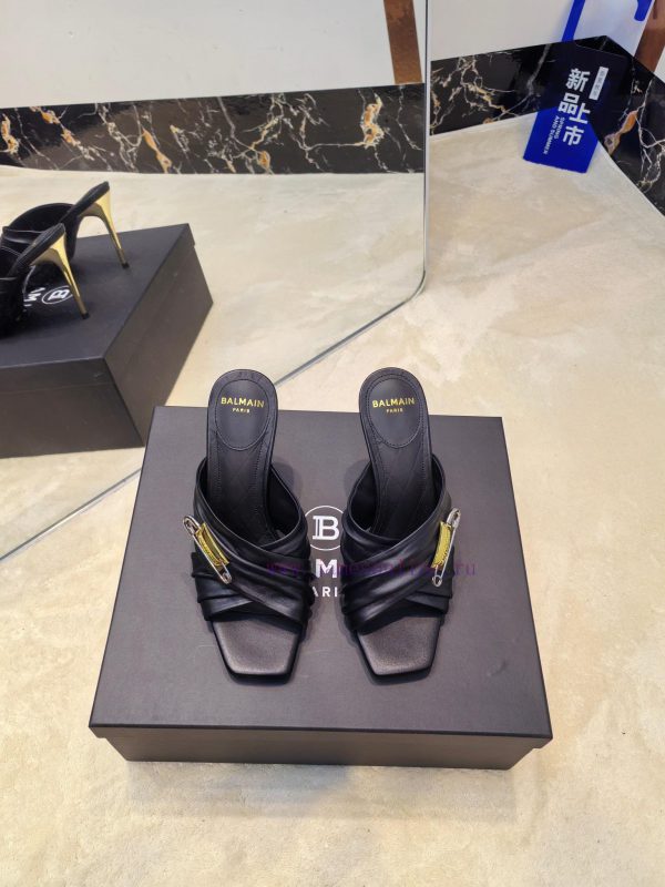 replay παντόφλες | Out Balmain Autumn/Winter 2025 Fashion High Heels SlippersBrand Balmain 𝘽𝙖𝙡𝙢𝙖𝙞𝙣 By French Fashi mzsgjrlt | sneakers με τακουνι 6 εκατοστα