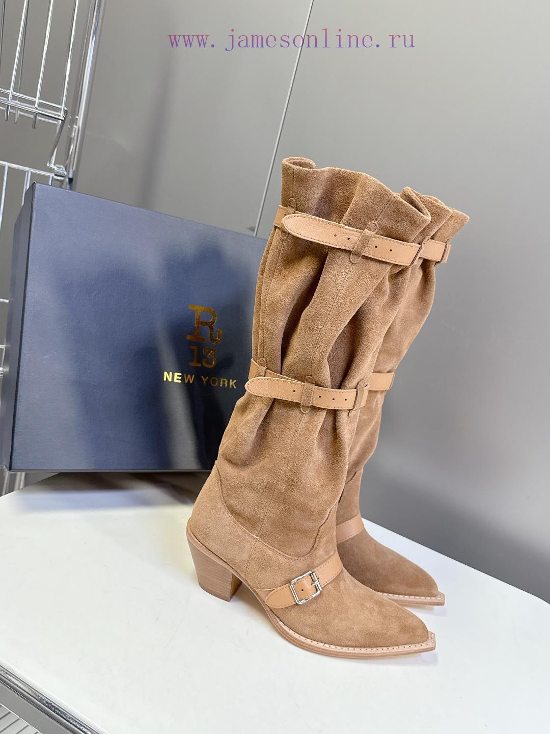 παντοφλεσ ανδρικεσ με γουνα | R13 Trendy Brand Autumn And Winter Lazy Style Buckle Strap European And American Style Thick He wck99rpm | forma adventure μπότες μοτοσυκλέτας - Image 3