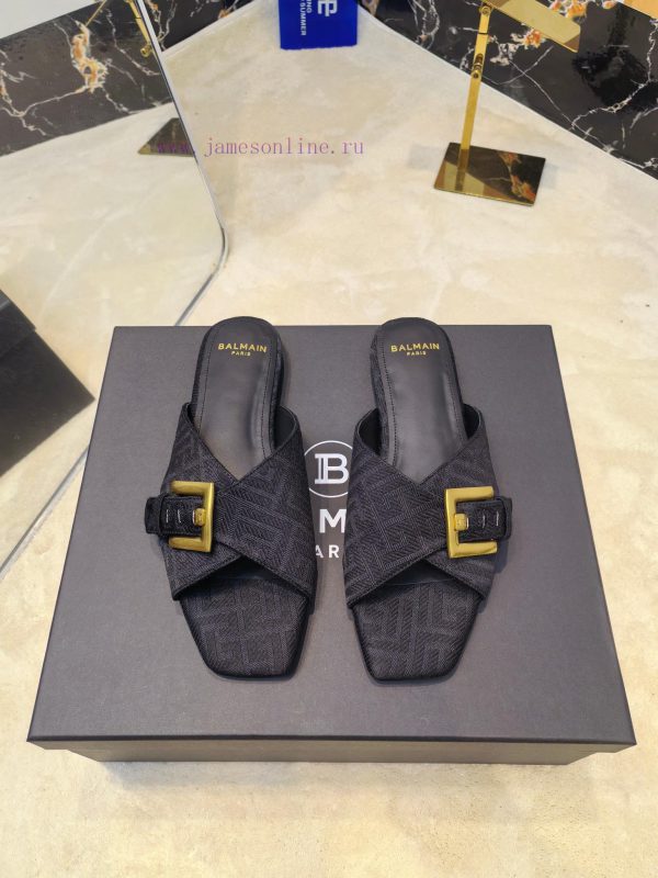 παντοφλες surdri | Out Balmain 2025 Runway Square Headed Flat SlippersBrand Balmain 𝘽𝙖𝙡𝙢𝙖𝙞𝙣 By French Fashion Desi fij59ivc | 69-905 δερματινα πεδιλα makis kotris