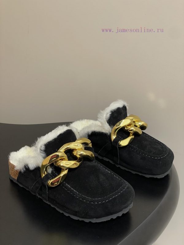 μποτακια σαντε | -JW Anderson Big Gold Chain Mill Half Slippers Wool Thick Bottom Wool SlippersThe Best Looking uh4tfkrc | δρομολογια φερι μποτ γλυφας αγιοκαμπου
