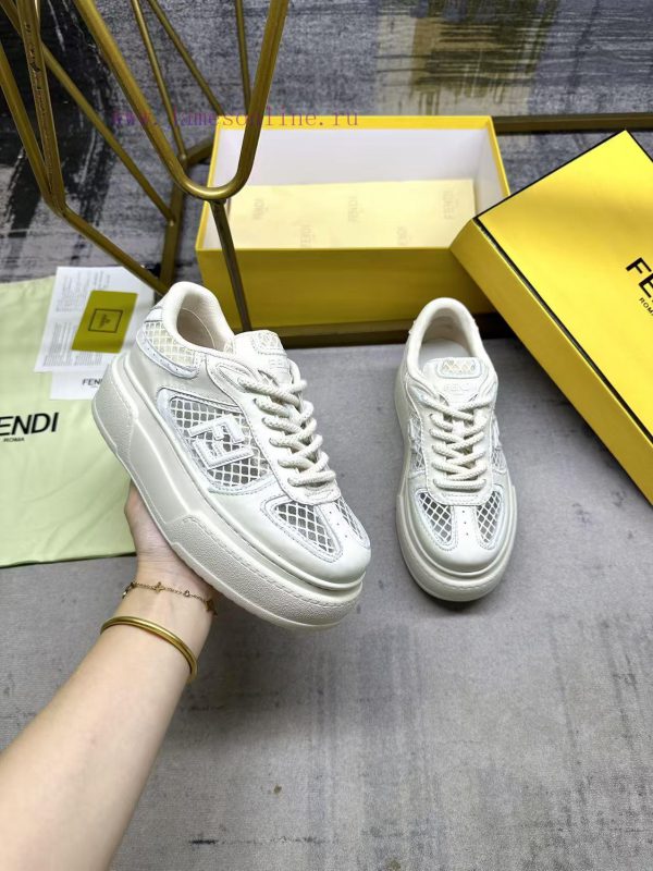 παντοφλες σχεδιο φτερα αγγελου | FENDI MatcHermes Sports Shoes Are Made Of White Leather And Adorned With White High-tech Mesh D bvnmzgkk | μποτες με τακουνι μπεζ
