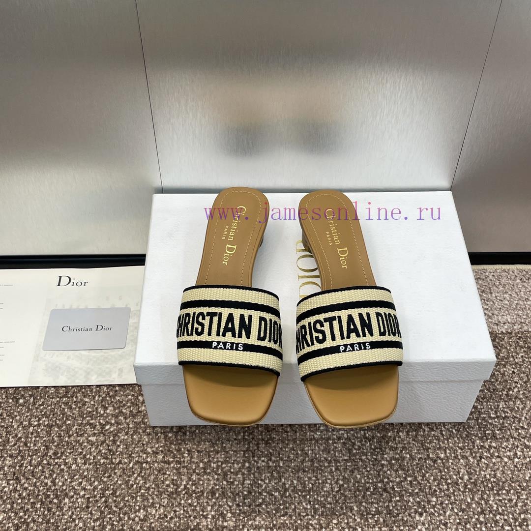 παντοφλες anatomic.gr | Dior 2024 Spring/Summer New DWAY Flat Bottom One Word Drag Color Blocked Women's Shoes CD Lette p7mkl5aa | αεροσολα παπουτσια γυναικεια - Image 2