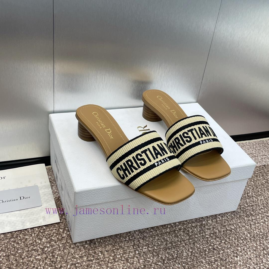 παντοφλες anatomic.gr | Dior 2024 Spring/Summer New DWAY Flat Bottom One Word Drag Color Blocked Women's Shoes CD Lette p7mkl5aa | αεροσολα παπουτσια γυναικεια - Image 3