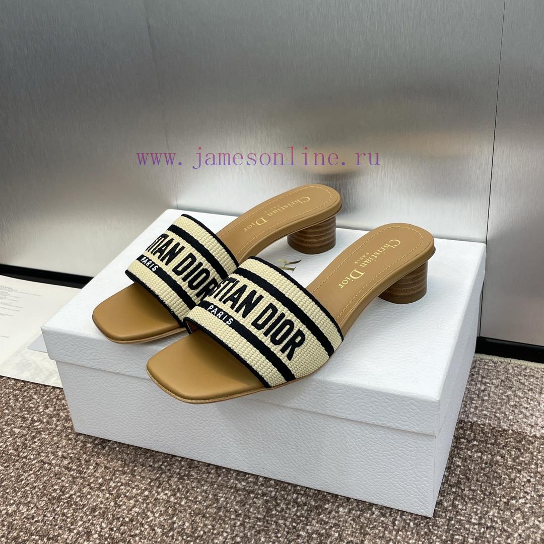 παντοφλες anatomic.gr | Dior 2024 Spring/Summer New DWAY Flat Bottom One Word Drag Color Blocked Women's Shoes CD Lette p7mkl5aa | αεροσολα παπουτσια γυναικεια - Image 4