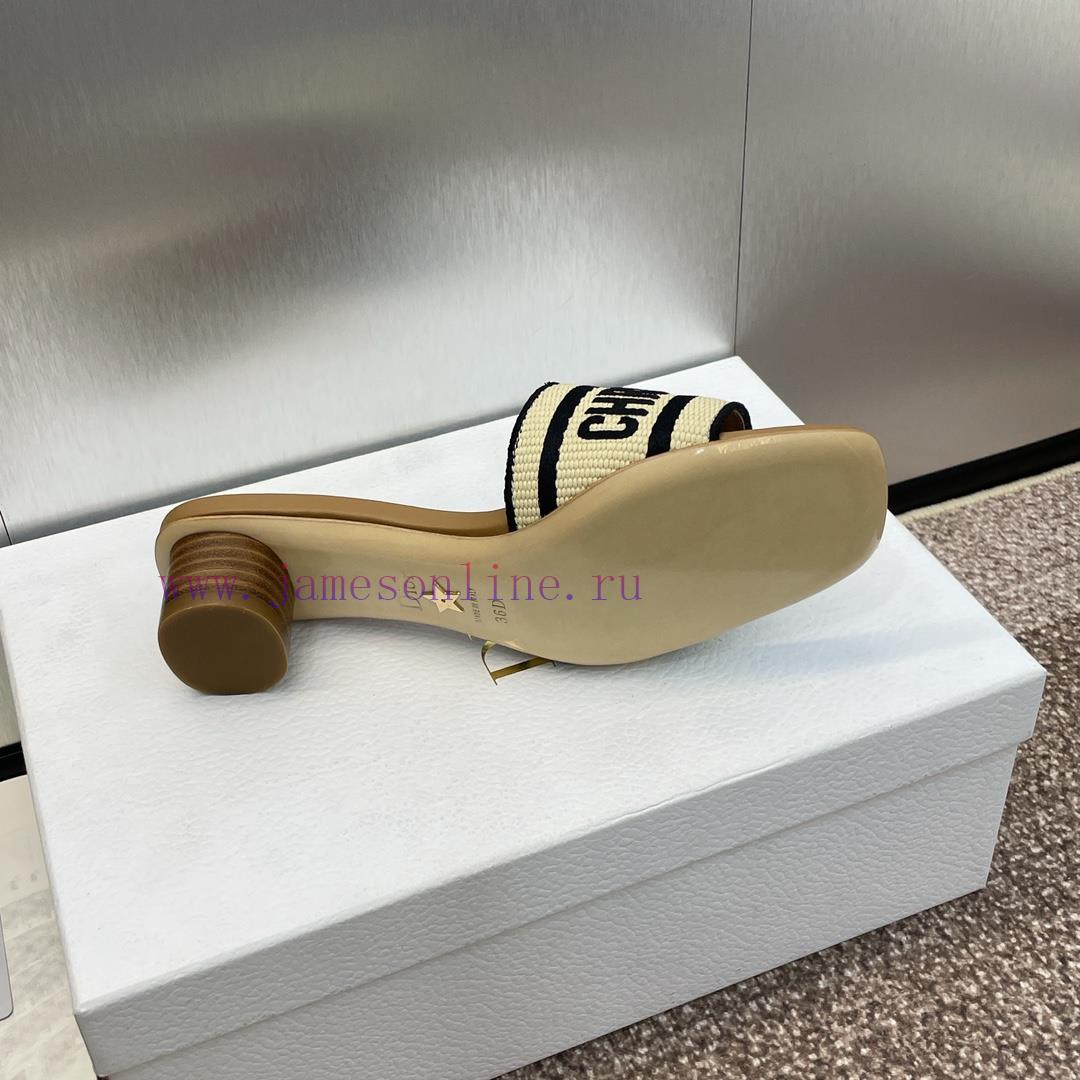 παντοφλες anatomic.gr | Dior 2024 Spring/Summer New DWAY Flat Bottom One Word Drag Color Blocked Women's Shoes CD Lette p7mkl5aa | αεροσολα παπουτσια γυναικεια - Image 10