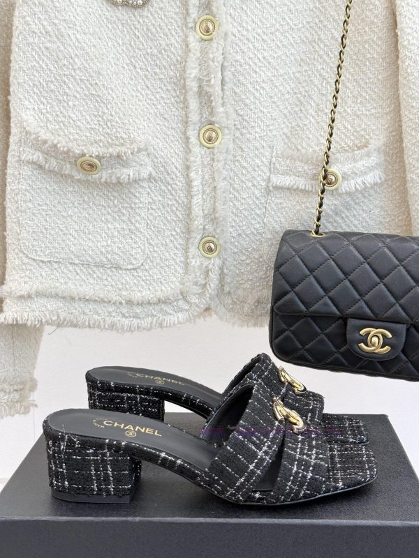 θα φας παντοφλα | Chanel | Chanel 25P Spring/Summer New ProductsDouble Strap Double C Thick Heel SlippersGrandma rzfos5nc | celebrity shoes πεδιλα