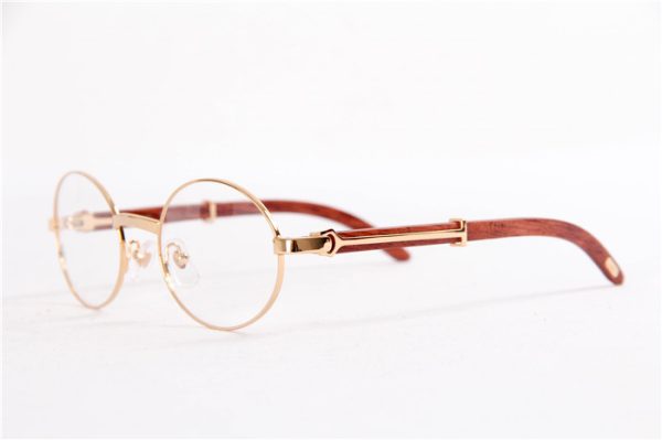 Cartier  51551348 Wood Eyeglasses In Gold