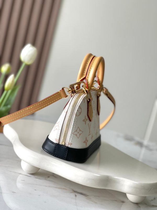 (Version) NANO ALMA handbag m46895 82717 white flowerThis Nano Alma - Image 3