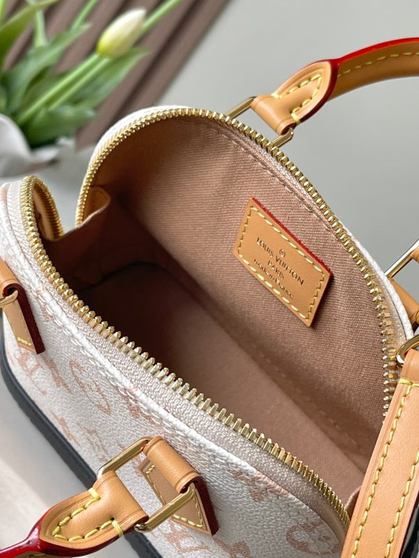 (Version) NANO ALMA handbag m46895 82717 white flowerThis Nano Alma - Image 10