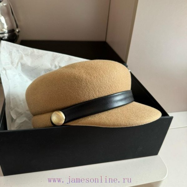 GucciGucci2024 Autumn/Winter New Wool Military Hat, 100% Wool ? Fabric head circumference 57cp0xl6ud