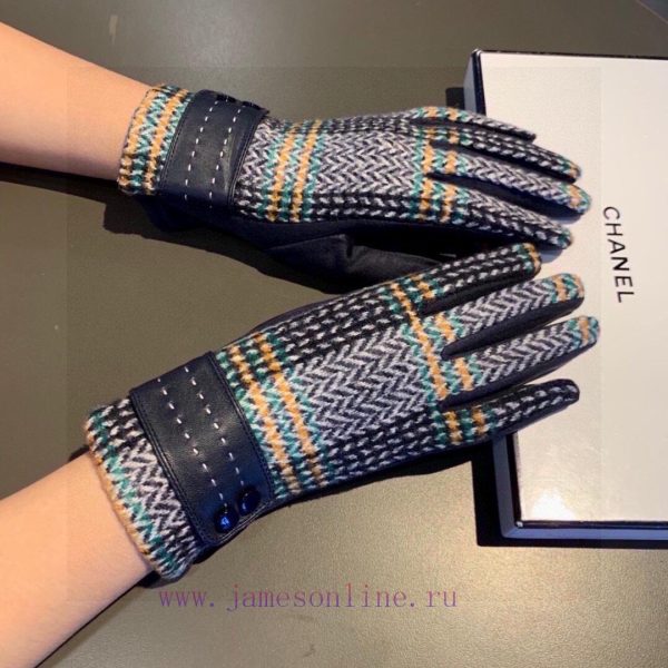 2023 New Chanel Wool Gloves, Fashionable Gloves, Warm for Autumn and Winter with Velvet Inneps3yor23 - Image 10