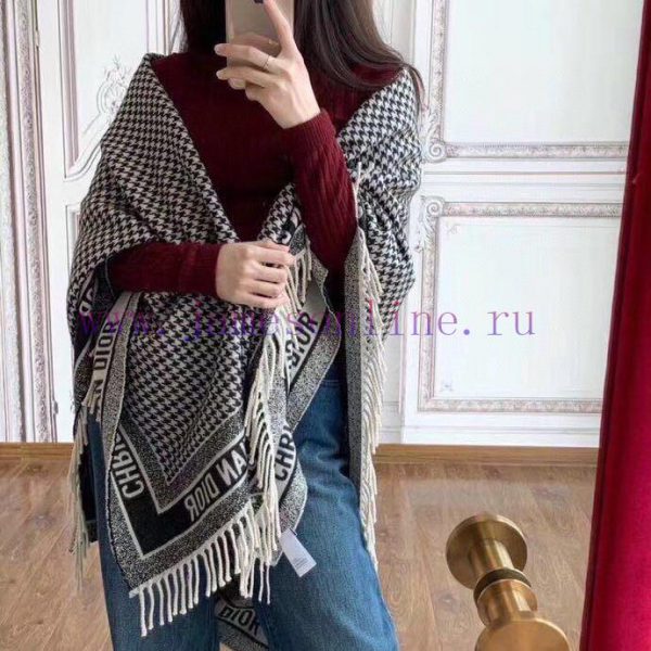 ️ CD Thousand Bird Grid Jacquard Large Scarf ️ Scarf, Shawl, and Blanket, a super stunning ososcew7m - Image 5
