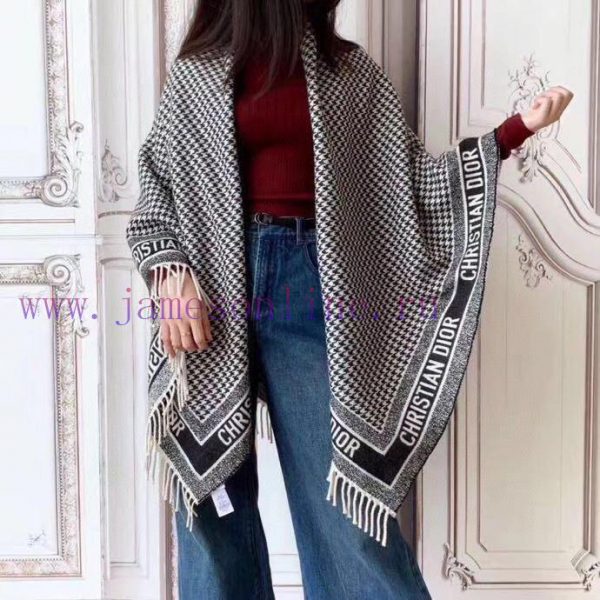 ️ CD Thousand Bird Grid Jacquard Large Scarf ️ Scarf, Shawl, and Blanket, a super stunning ososcew7m - Image 6