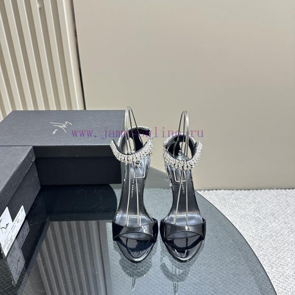 Giuseppe ZanottiGZ 2024s new rhinestone high heelsLacquer leather shoe headpiece with rhines4le55f2m - Image 3