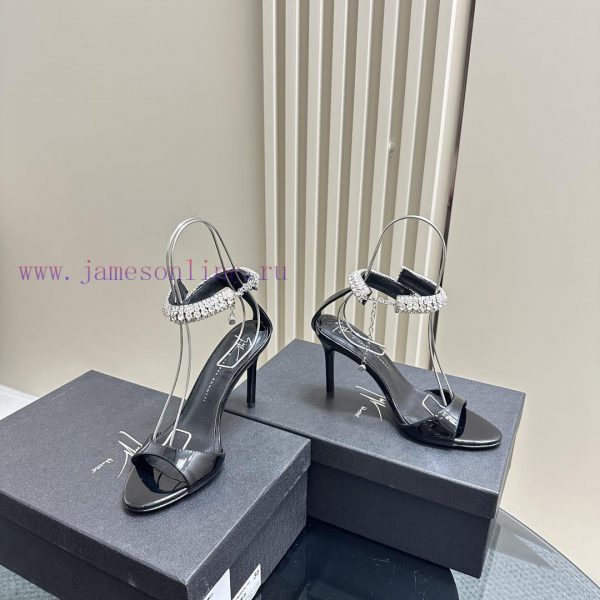 Giuseppe ZanottiGZ 2024s new rhinestone high heelsLacquer leather shoe headpiece with rhines4le55f2m - Image 4