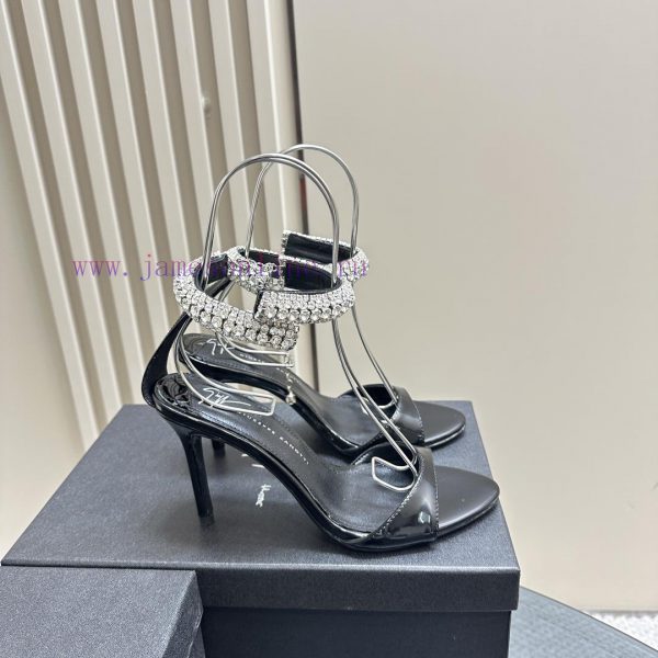 Giuseppe ZanottiGZ 2024s new rhinestone high heelsLacquer leather shoe headpiece with rhines4le55f2m - Image 6