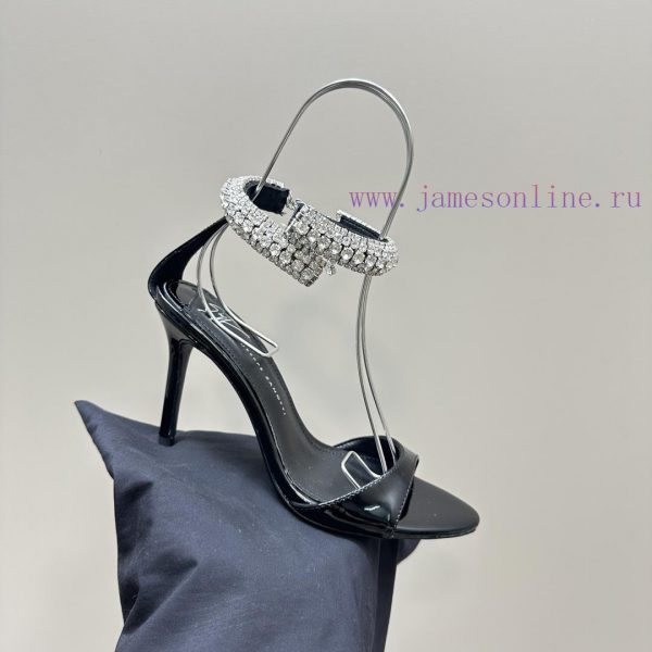 Giuseppe ZanottiGZ 2024s new rhinestone high heelsLacquer leather shoe headpiece with rhines4le55f2m - Image 8
