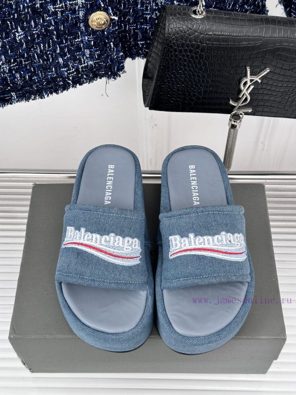 Balenciaga | Balenciaga 24SSpring and summer new thick soled slippersThe correct original ve95pm87p4 - Image 5