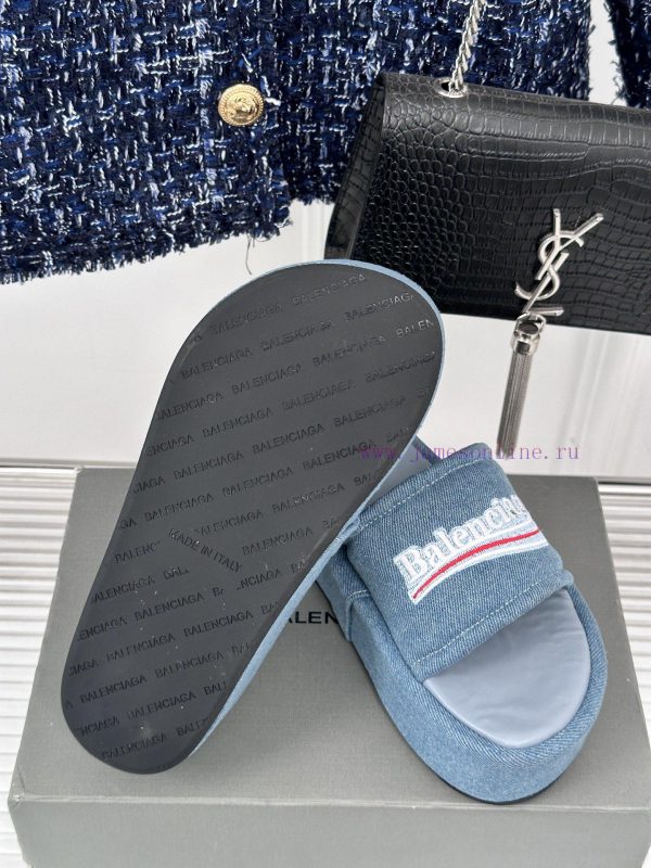 Balenciaga | Balenciaga 24SSpring and summer new thick soled slippersThe correct original ve95pm87p4 - Image 10