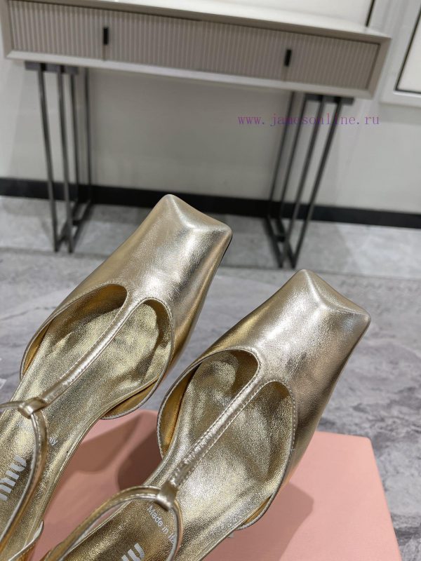 MIU MIU 24 Spring/Summer New Collection Retro Square Head Thick Heel Cool DragSimple yet claxi4chvqg - Image 6