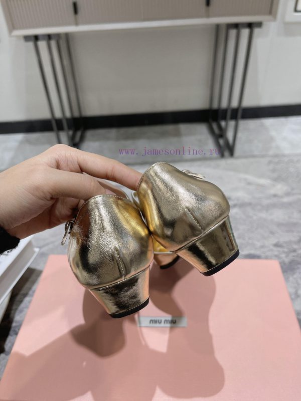 MIU MIU 24 Spring/Summer New Collection Retro Square Head Thick Heel Cool DragSimple yet claxi4chvqg - Image 10
