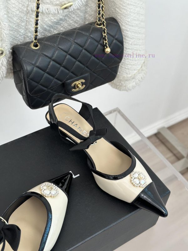 Chanel | Chanel 24C New Product ClassicDouble C Clover Pearl Sandals and Slippers SeriesThe 2h08aeh5 - Image 6