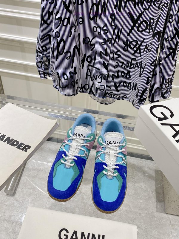 -- New Product Arrives -- GANNI Yang Mi's Same Style Color blocked Retro German Training Shoa79ndmjq