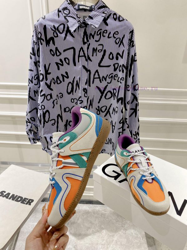 -- New Product Arrives -- GANNI Yang Mi's Same Style Color blocked Retro German Training Sho5hol57va - Image 3