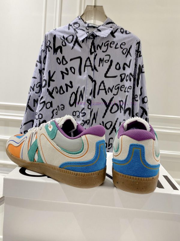 -- New Product Arrives -- GANNI Yang Mi's Same Style Color blocked Retro German Training Sho5hol57va - Image 10