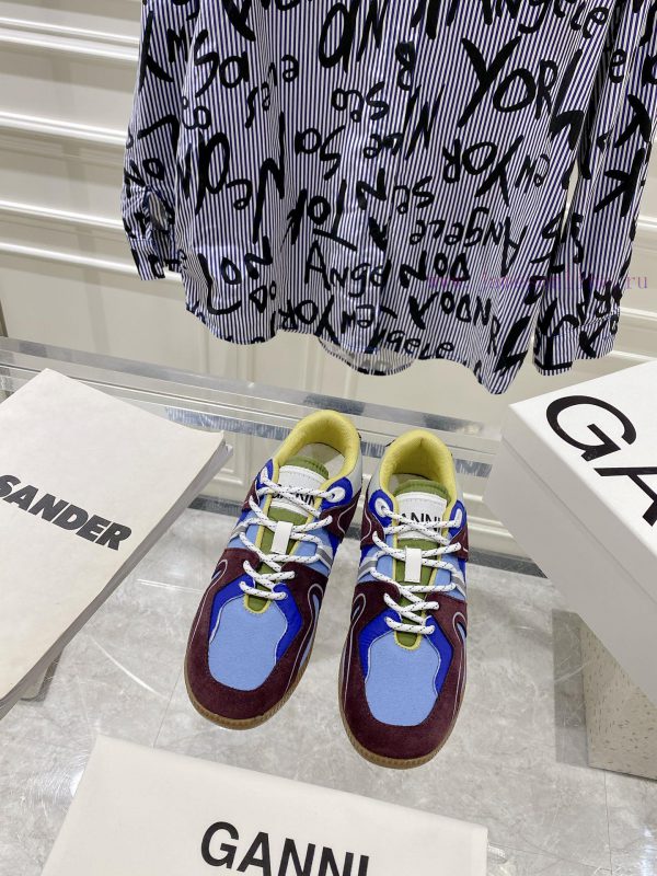 -- New Product Arrives -- GANNI Yang Mi's Same Style Color blocked Retro German Training Shok0hozozk