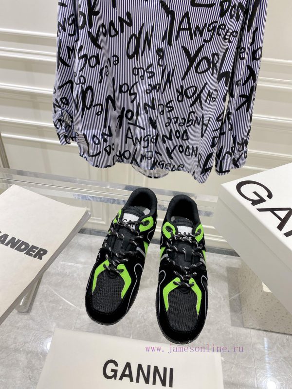 -- New Product Arrives -- GANNI Yang Mi's Same Style Color blocked Retro German Training Shoy8y6cbnr