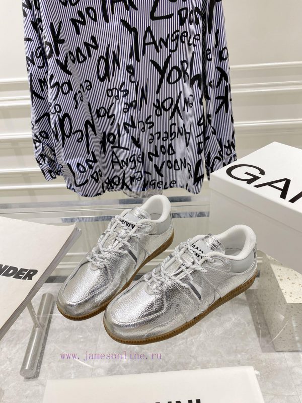 -- New Product Arrives -- GANNI Yang Mi's Same Style Color blocked Retro German Training Shohpcxtzmn - Image 5