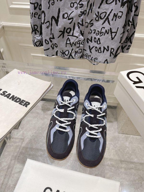 -- New Product Arrives -- GANNI Yang Mi's Same Style Color blocked Retro German Training Shol3tm1bf8