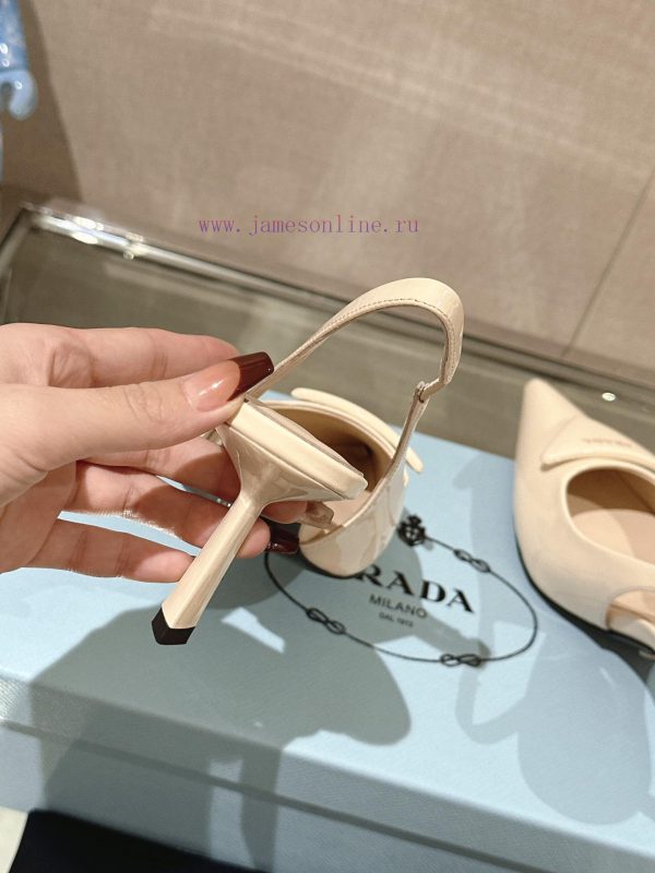 -24Ss Early Spring New Prada Stiletto Heel Back Air SandalsThis patent leather high-heeled sutcgn6tz - Image 7