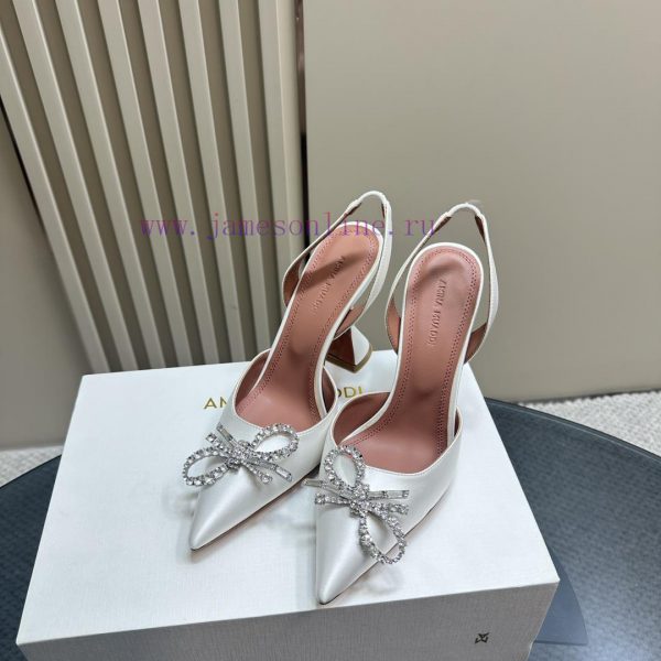 Amina Muaddi Sparkling Diamond Bow Beautiful Fashion ShoesAuthentic 11 Remastered Top Qualitkf1fpxbq - Image 5