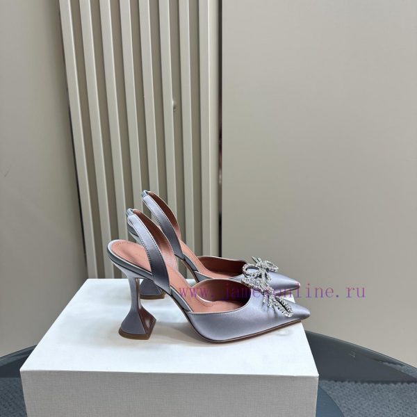 Amina Muaddi Sparkling Diamond Bow Beautiful Fashion ShoesAuthentic 11 Remastered Top Qualitxypoan40 - Image 6