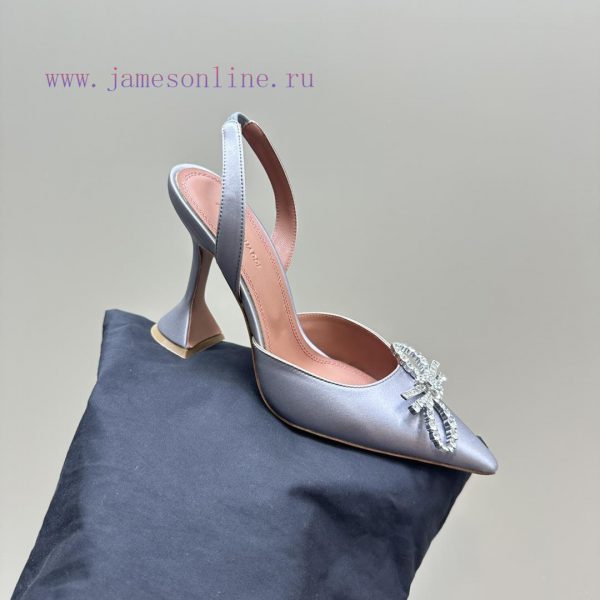 Amina Muaddi Sparkling Diamond Bow Beautiful Fashion ShoesAuthentic 11 Remastered Top Qualitxypoan40 - Image 8